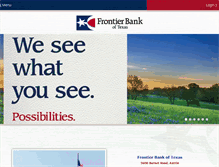 Tablet Screenshot of frontierbankoftexas.com
